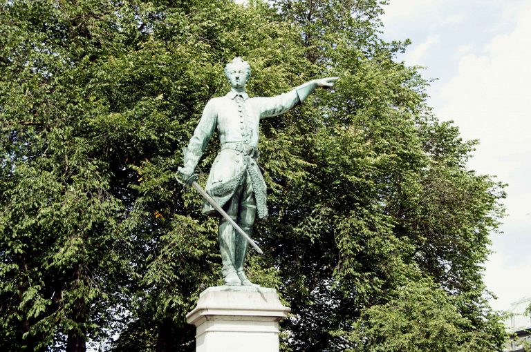 Staty av Karl den XII från Kungsträdgården, Stockholm.