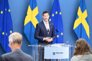 Bistånds- och utrikeshandelsminister Johan Forssell (M). Foto: Linnea Engberg/Regeringskansliet